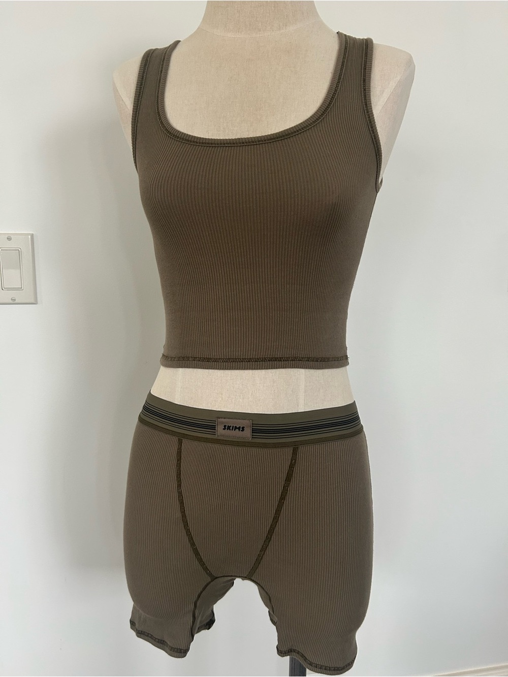 SKIMS Cotton Rib Boxer & Tank